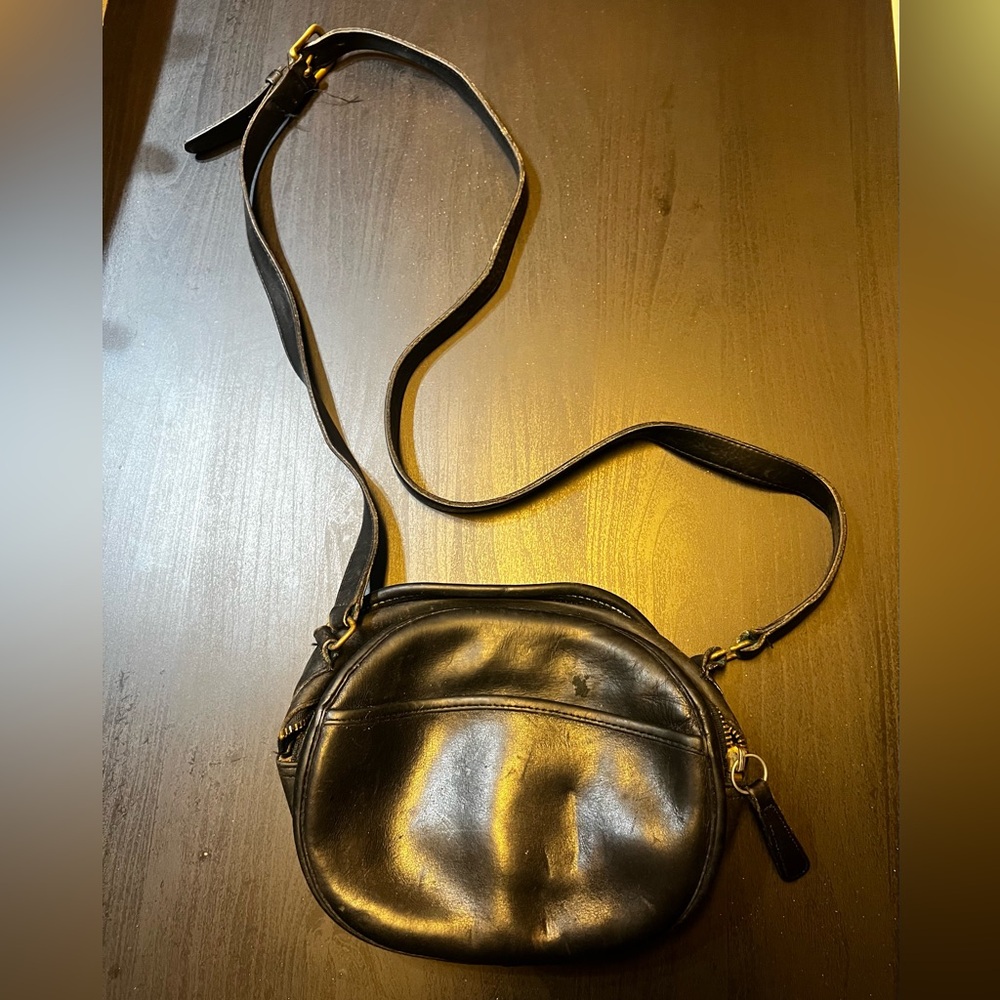 Vintage Black Coach Shoulder Bag